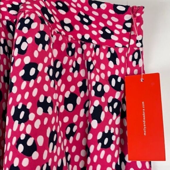 Molly & Isadora pink print side zipper skirt - Picture 3 of 8